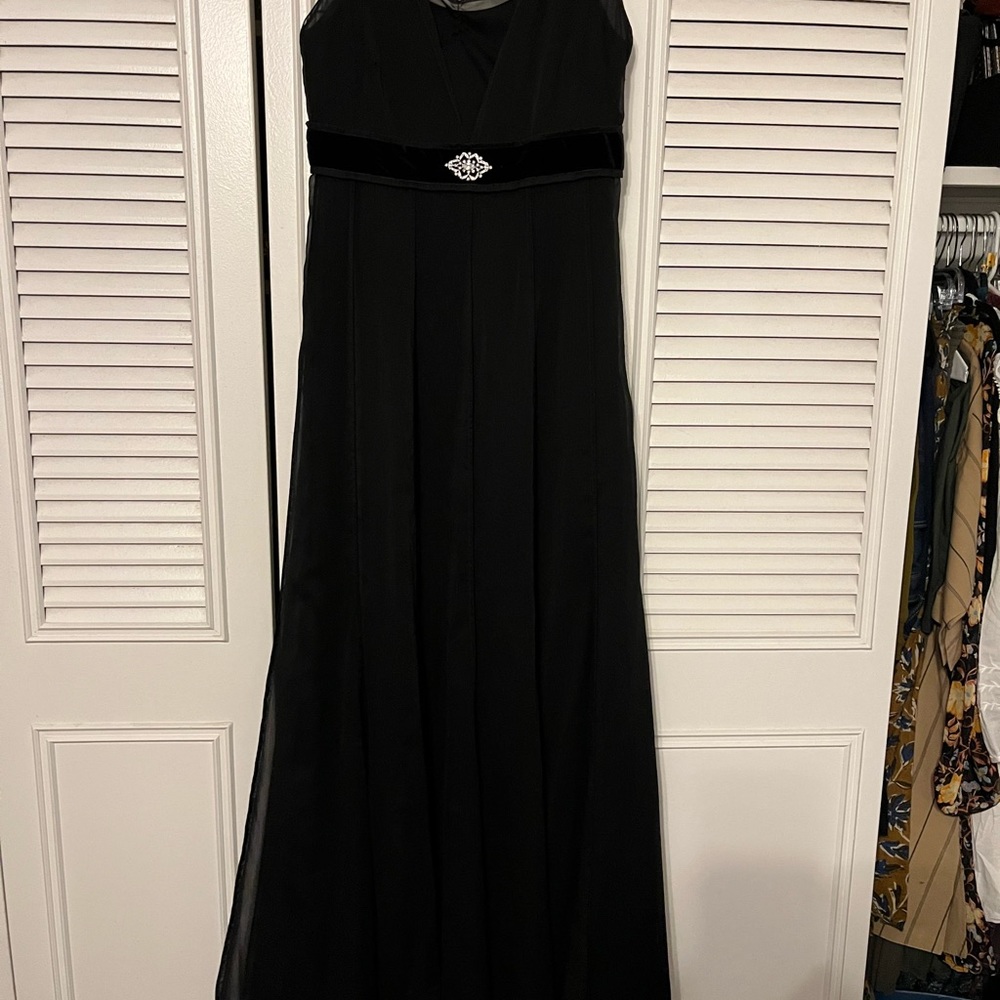 Black vintage empire waist evening gown worn once
